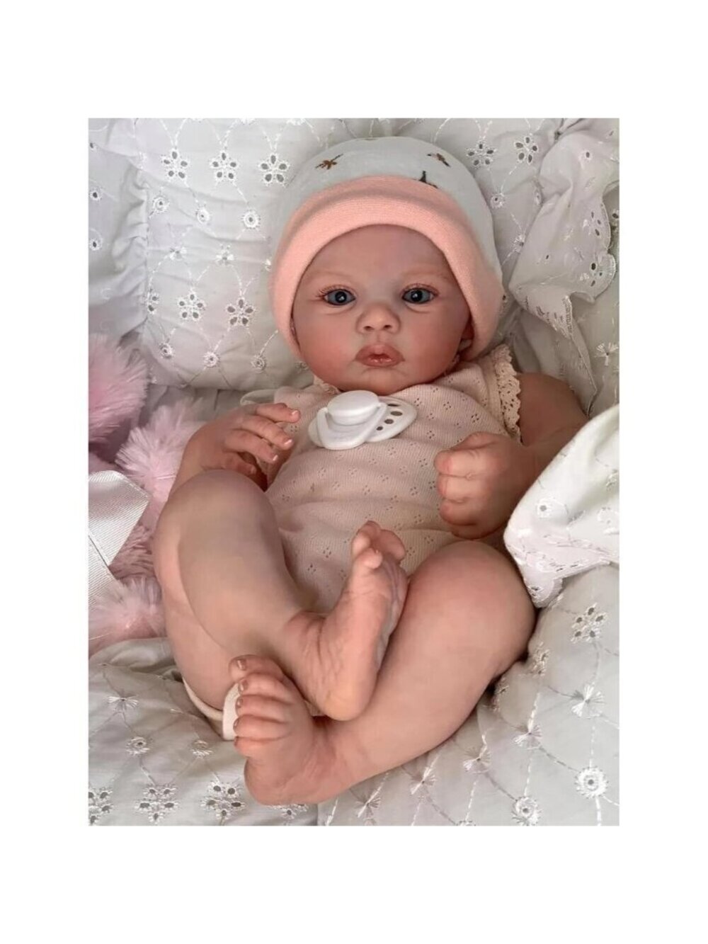 🆕  Terabithia Reborn Baby Dolls Cream Weighted Cloth Body Realistic Kids Gift